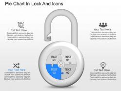 Kc pie chart in lock and icons powerpoint template