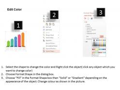 Ke colored tags for financial growth analysis flat powerpoint design