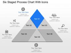Ke six staged process chart with icons powerpoint template