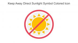 Keep Away Direct Sunlight Symbol Colored Icon In Powerpoint Pptx Png And Editable Eps Format