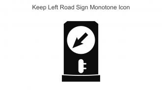 Keep Left Road Sign Monotone Icon In Powerpoint Pptx Png And Editable Eps Format