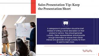 Keeping The Presentation Short As A Sales Presentation Tip Training Ppt