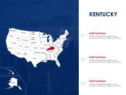 Kentucky map powerpoint presentation ppt template