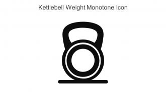 Kettlebell Weight Monotone Icon in powerpoint pptx png and editable eps format