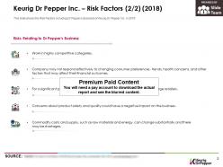 Keurig dr pepper inc risk factors 2018