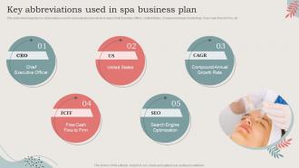 Key Abbreviations Used In Spa Business Plan Ideal Image Medspa Business BP SS