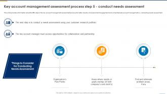Key Account Management Assessment Process Step 5 Conduct Needs Key Account Management
