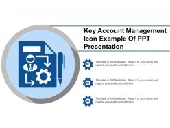 Key Account Management Icon Example Of Ppt Presentation