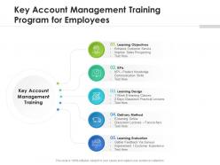 Key account management training program for employees