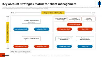 Key Account Strategies Matrix For Client Management Key Account Management Assessment