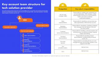 Key Account Team Structure For Tech Solution Provider Analyzing And Managing Strategy SS V