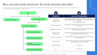 Key Account Team Structure For Tech Solution Provider Complete Guide Of Key Account Strategy SS V