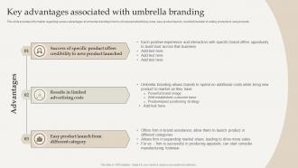 Key Advantages Associated With Umbrella Optimize Brand Growth Through Umbrella Branding Initiatives