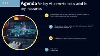Key AI Powered Tools Used In Key Industries Powerpoint Presentation Slides AI SS V Attractive Impressive