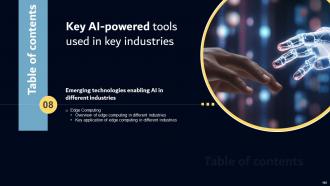 Key AI Powered Tools Used In Key Industries Powerpoint Presentation Slides AI SS V Graphical Appealing