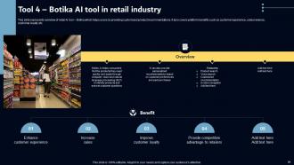 Key AI Powered Tools Used In Key Industries Powerpoint Presentation Slides AI SS V Content Ready Visual