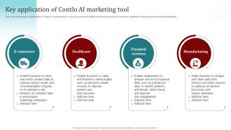 Key Application Of Contlo Ai Marketing Tool Popular Artificial Intelligence AI SS V