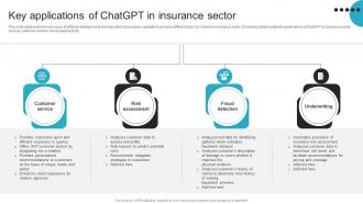 Key Applications Of ChatGPT In ChatGPT For Transitioning Insurance Sector ChatGPT SS V Key Applications Of ChatGPT In ChatGPT For Transitioning Insurance Sector ChatGPT SS V