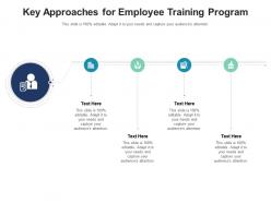 Key Approaches For Employee Training Program Infographic Template