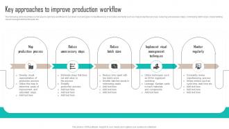 Key Approaches To Improve Production Workflow Implementing Latest Manufacturing Strategy SS V