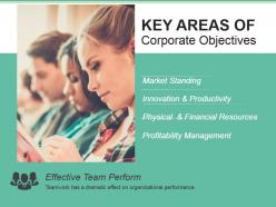 Key areas of corporate objectives powerpoint slide deck samples