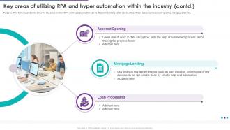 Key Areas Of Utilizing RPA And Hyper Automation Within The Industry Ppt Ideas Graphics Template