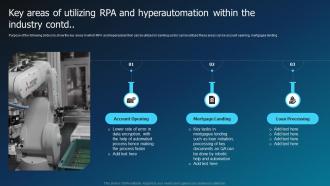 Key Areas Of Utilizing RPA And Hyperautomation Within The Industry Hyperautomation Industry Report Content Ready Attractive
