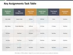 Key assignments task table ppt slides master slide
