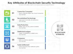 Key attributes of blockchain security technology