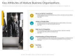 Key attributes of mature business organizations infrastructure management process maturity model