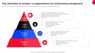 Key Attributes Of Vendors In Segmentation For Relationship Management