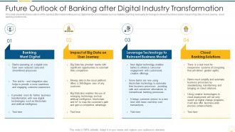 Key benefits banking industry transformation future outlook banking after digital industry transformation
