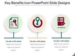Key Benefits Icon Powerpoint Slide Designs