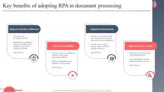 Key Benefits Of Adopting RPA In Document Processing