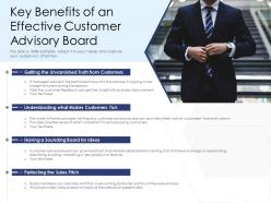 Key benefits of an effective customer advisory board