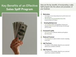 Key benefits of an effective sales spiff program