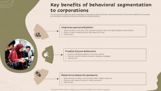 Key Benefits Of Behavioral Segmentation To Strategic Guide For Market MKT SS V