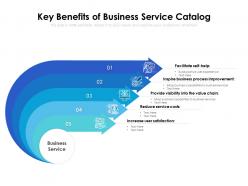 Key benefits of business service catalog
