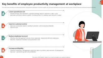 Key Benefits Of Employee Productivity Key Initiatives To Enhance Staff Productivity