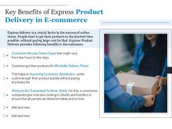 Key Benefits Of Express Product Delivery In E Commerce