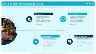 Key Benefits Of Investment DAOs Introduction To Decentralized Autonomous BCT SS