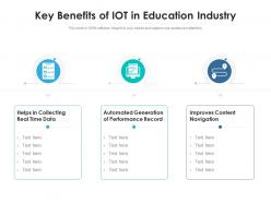 Key benefits of iot in education industry