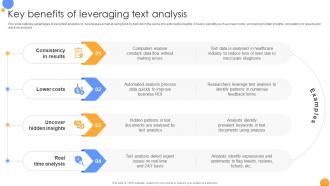 Key Benefits Of Leveraging Text Analysis Mastering Data Analytics A Comprehensive Data Analytics SS