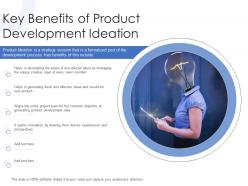 Key benefits of product development ideation