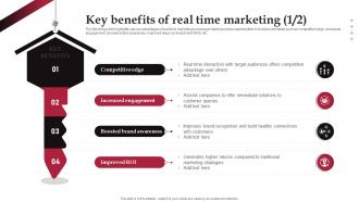 Key Benefits Of Real Time Marketing Ppt Powerpoint Presentation File Show