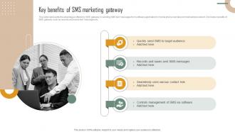 Key Benefits Of SMS Marketing Gateway Ppt File Background Images
