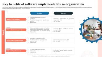 Key Benefits Of Software Implementation In Organization Application Integration Program