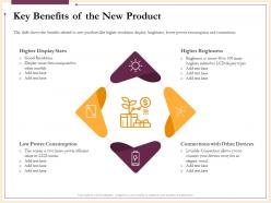 Key benefits of the new product sizes powerpoint presentation mockup