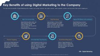 Key benefits of using digital marketing strategic application ppt template