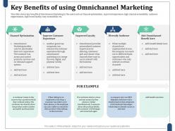Key benefits of using omnichannel marketing channel optimization ppt formats
